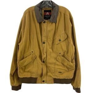 Kakadu Australia Men's Medium Tan Cotton Canvas Bomber Jacket Preowned